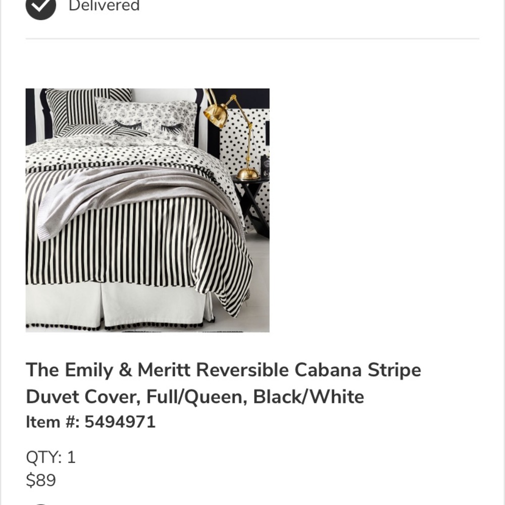 Pottery Barn Teen Full/ Queen Stripe Duvet Cover.